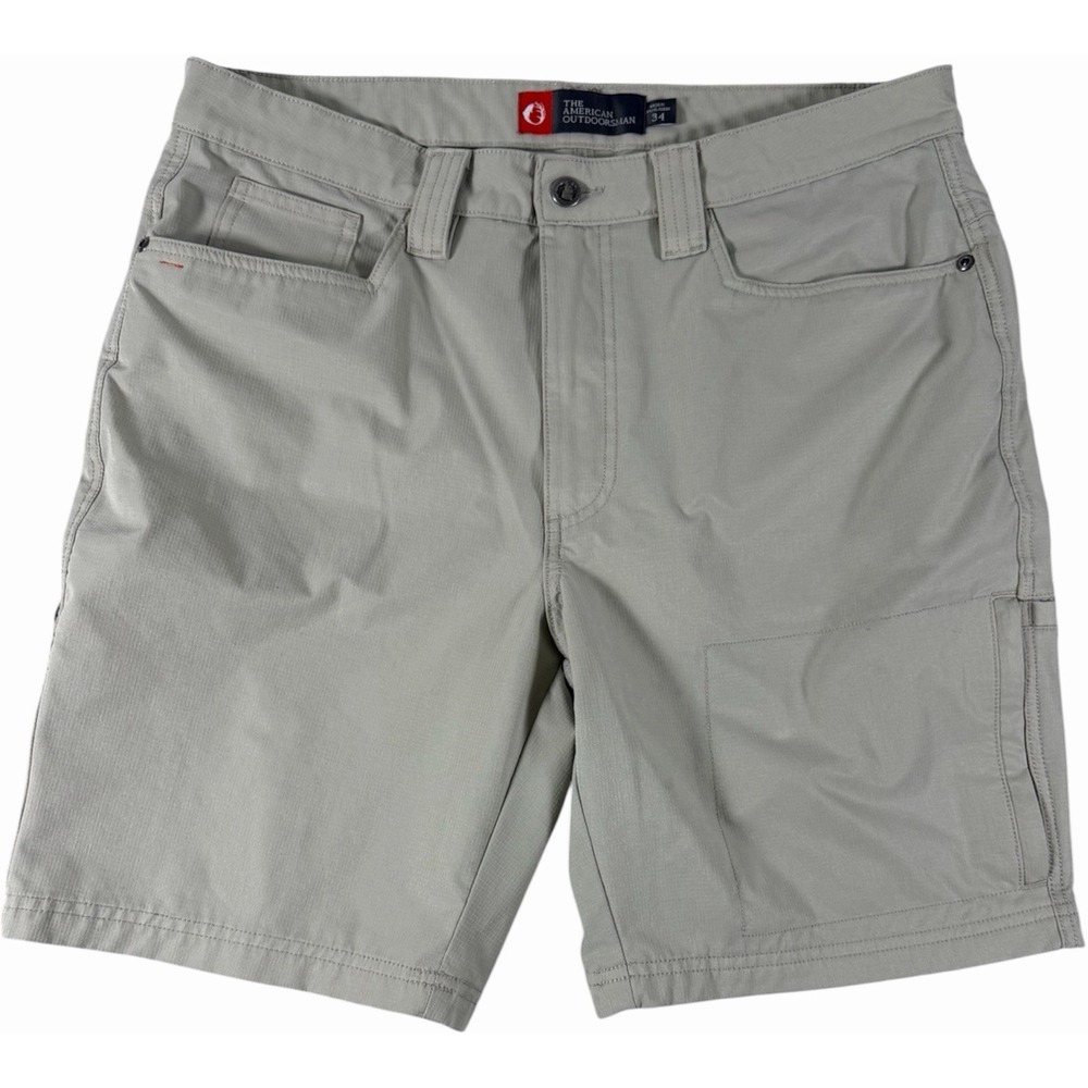 The Great American Outdoorsman Khaki Lightweight Hiking Shorts Size 34